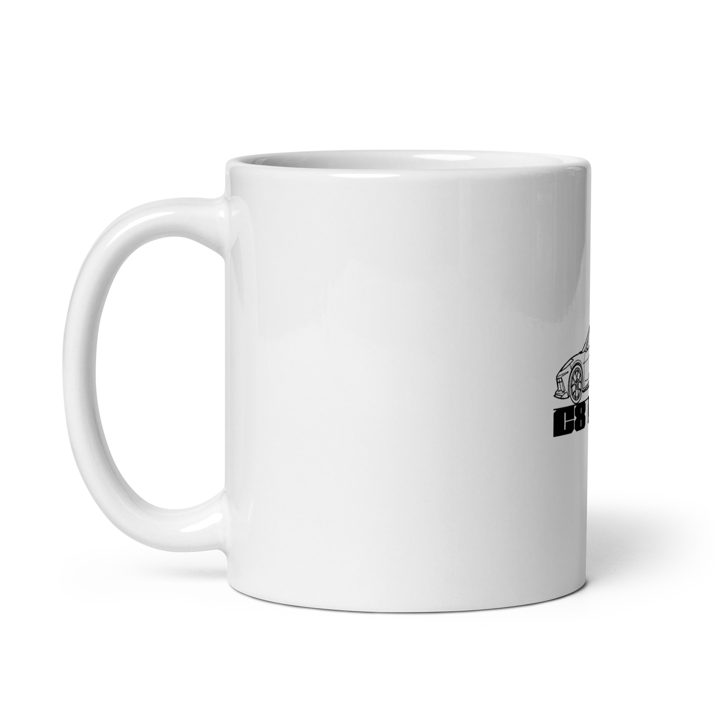C8 LIFE WHITE GLOSSY MUG