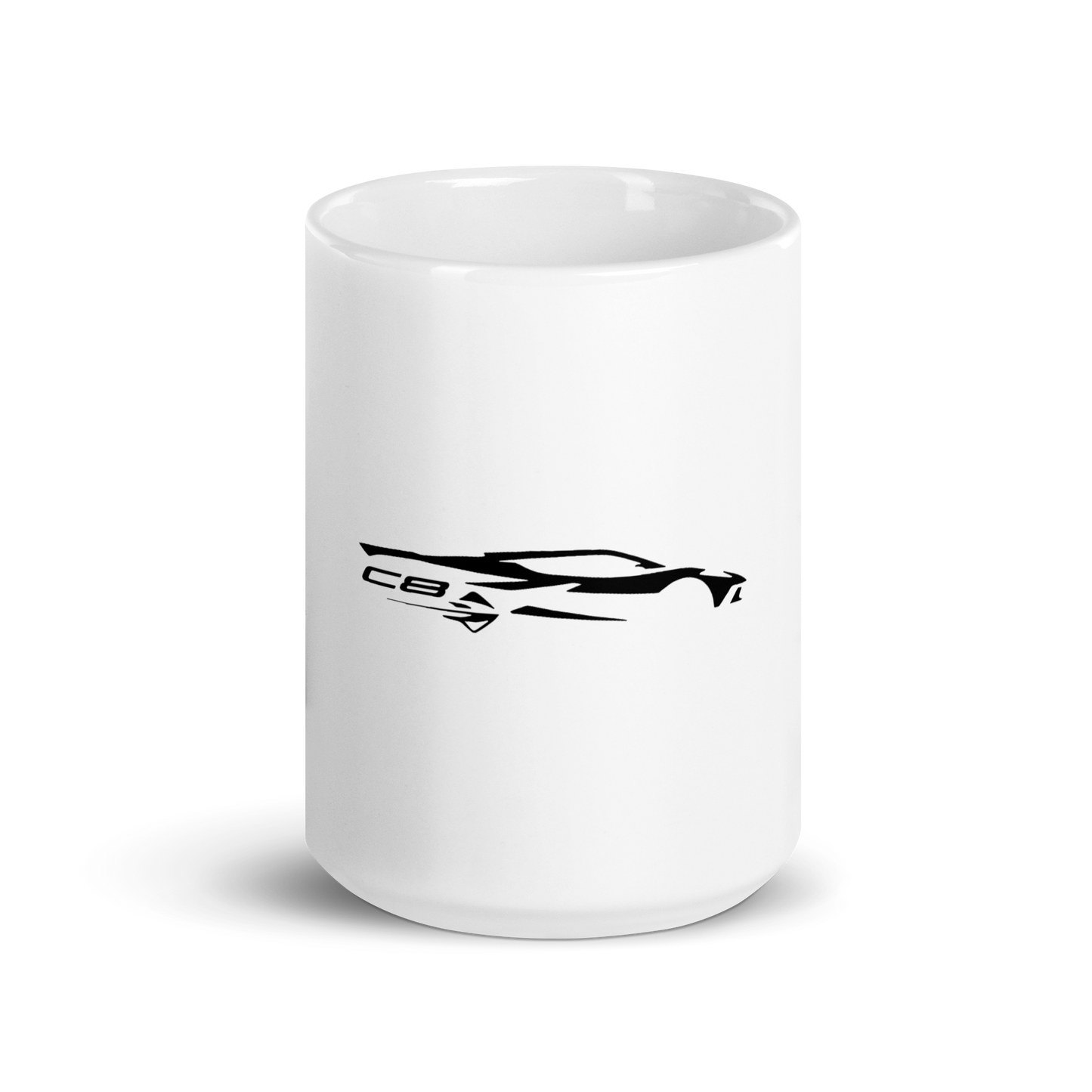 C8 STINGRAY WHITE GLOSSY MUG