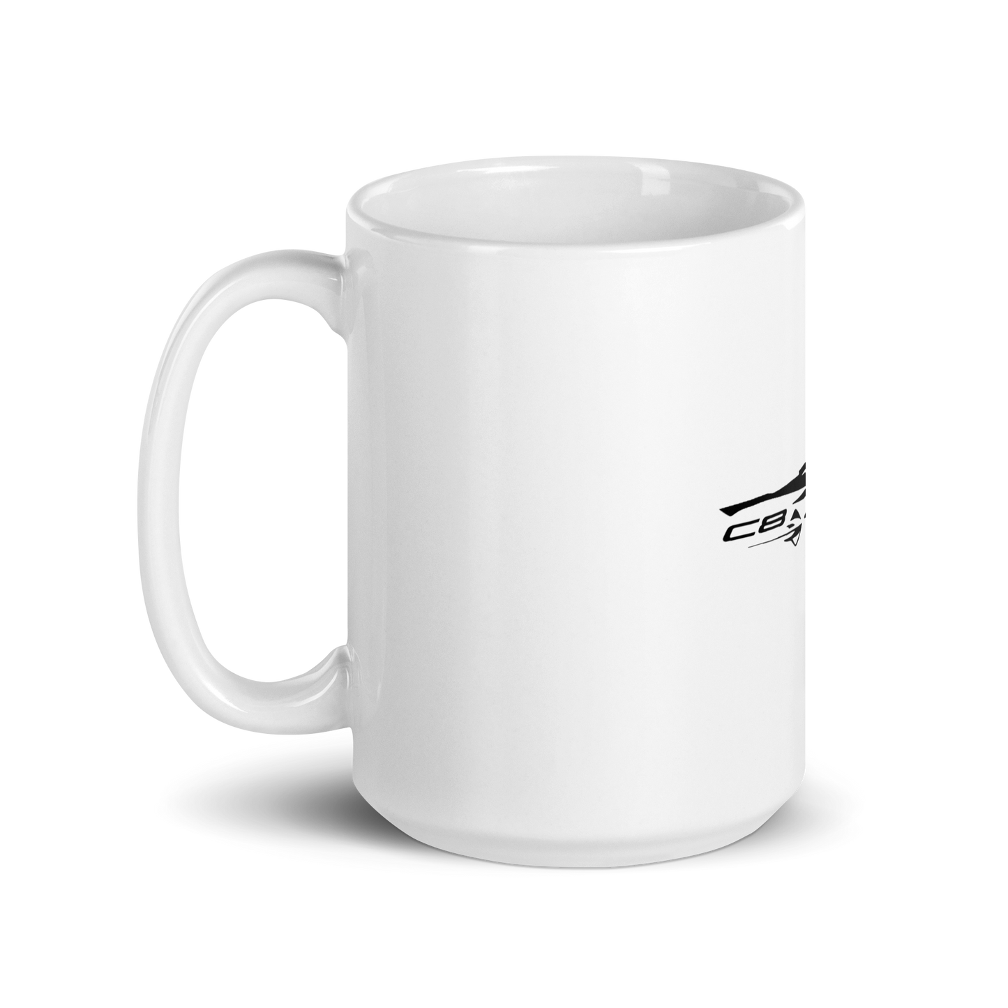 C8 STINGRAY WHITE GLOSSY MUG
