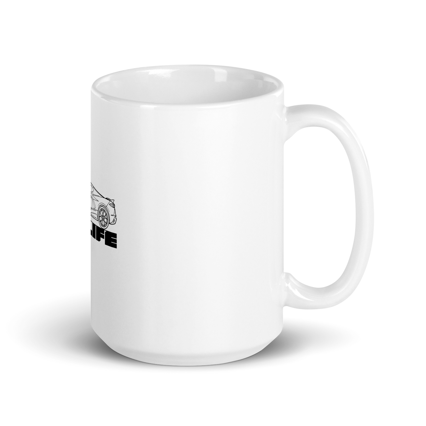 C8 LIFE WHITE GLOSSY MUG