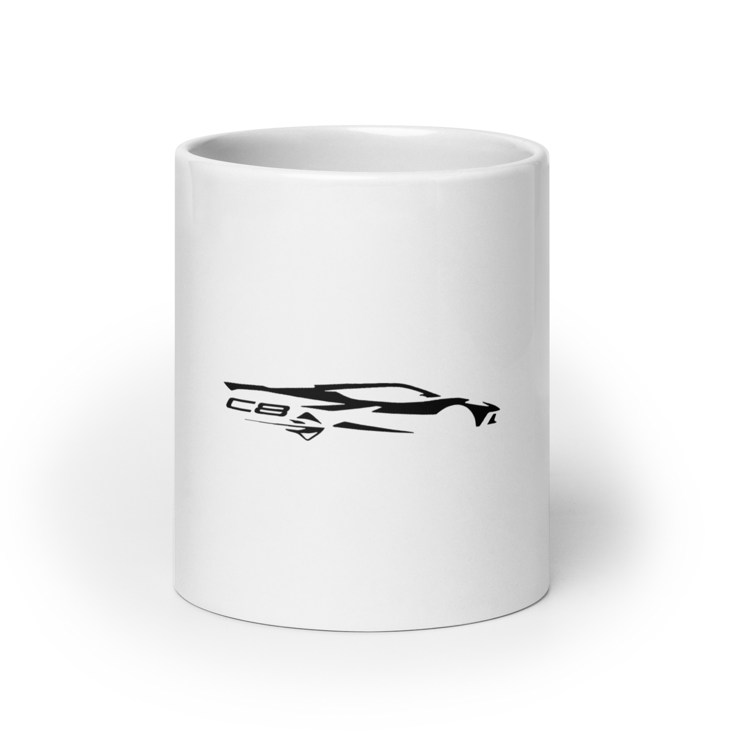 C8 STINGRAY WHITE GLOSSY MUG