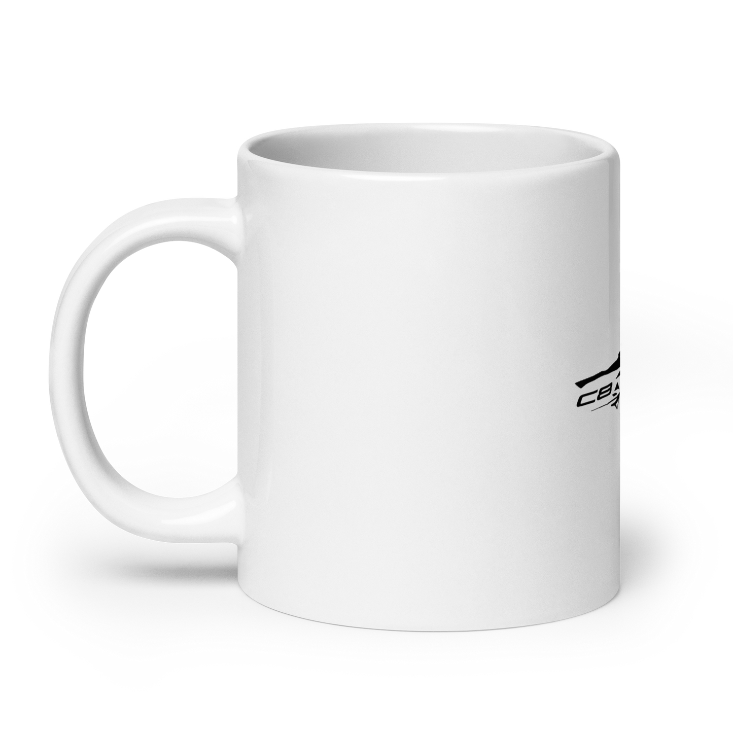 C8 STINGRAY WHITE GLOSSY MUG