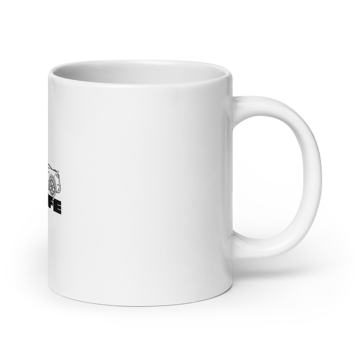 C8 LIFE WHITE GLOSSY MUG