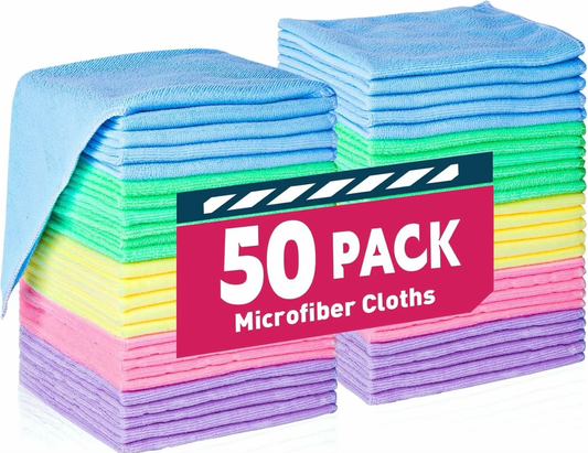 MICROFIBER CLEANING CLOTHS-50 PACK