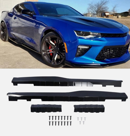 2016 - 2024 CAMARO ZL1 STYLE SIDE SKIRTS - GLOSS BLACK