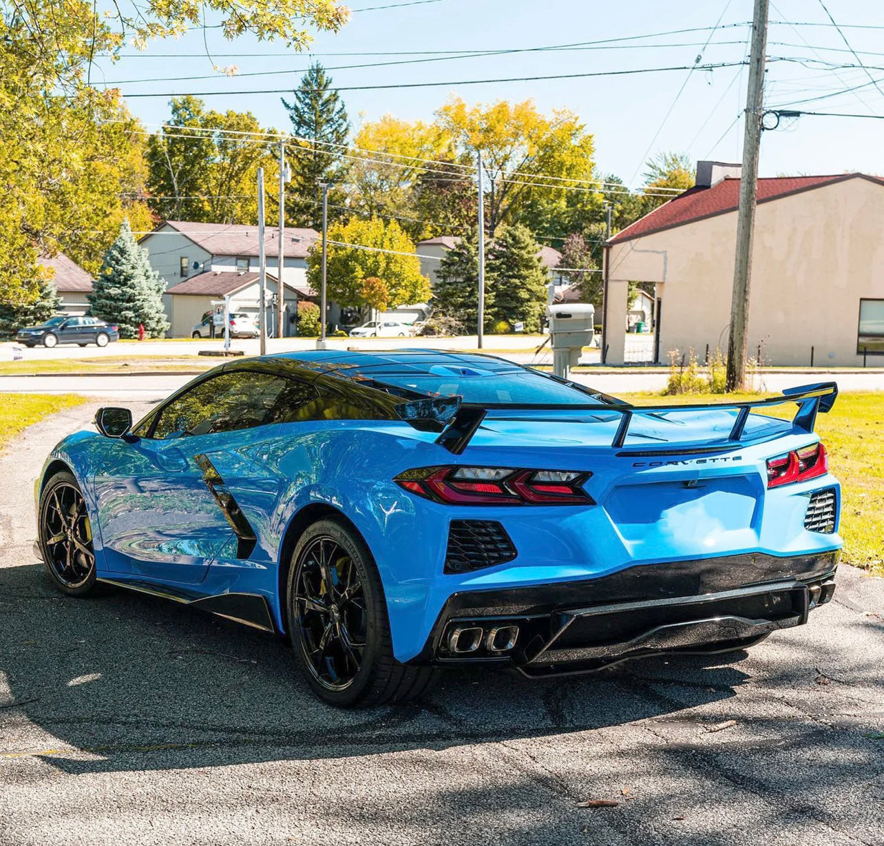 2020-2025 C8 CORVETTE HIGH WING SPOILER IN GLOSS BLACK