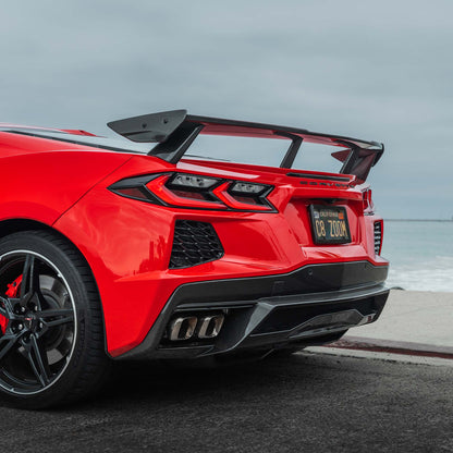 2020-2025 C8 CORVETTE HIGH WING SPOILER IN CARBON FIBER PRINT
