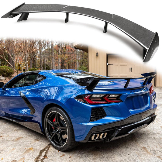 2020-2025 C8 CORVETTE HIGH WING SPOILER IN CARBON FIBER PRINT